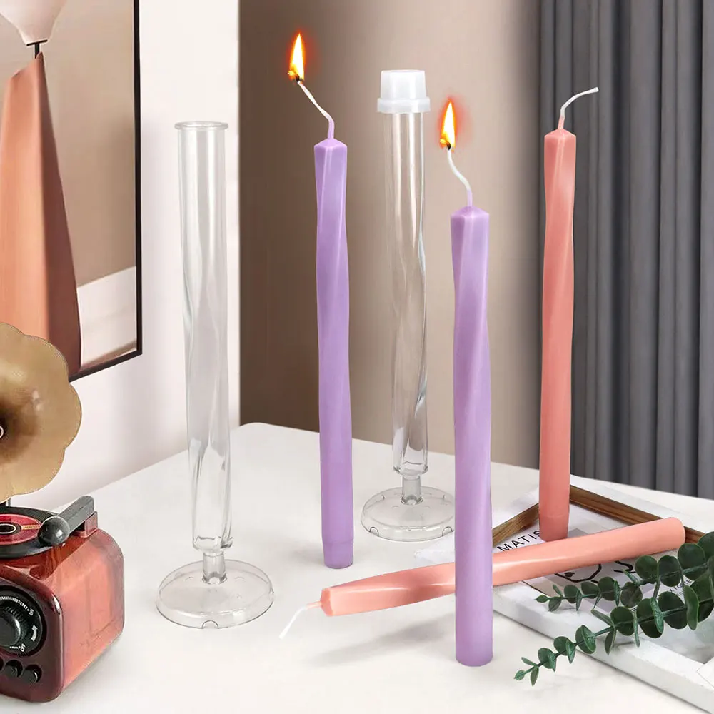Candle Making Tips - Spiral Square Column Plastic Candle Mold