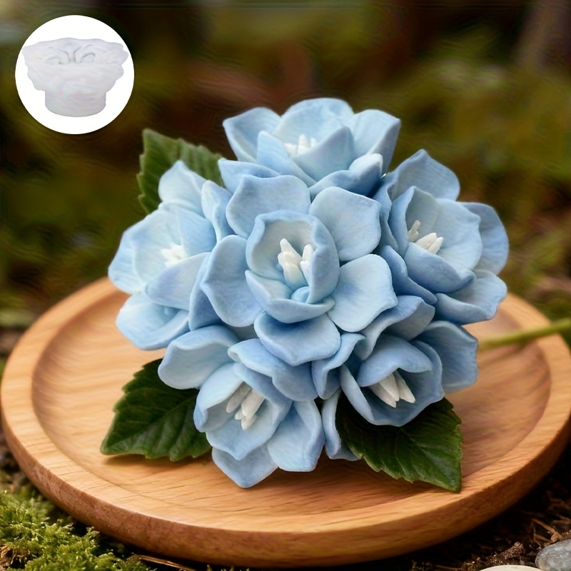 Candle Making Tutorial - 1 Hydrangea Candle Silicone Mold，Suitable for