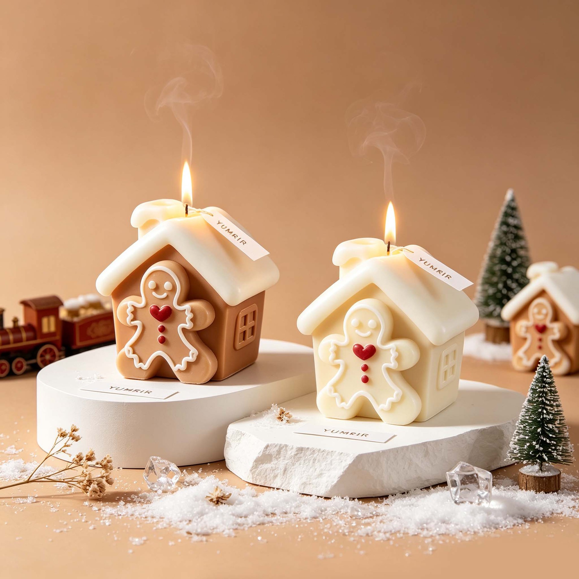Christmas Gingerbread House Si - đánh giá và giá Candle Making Design