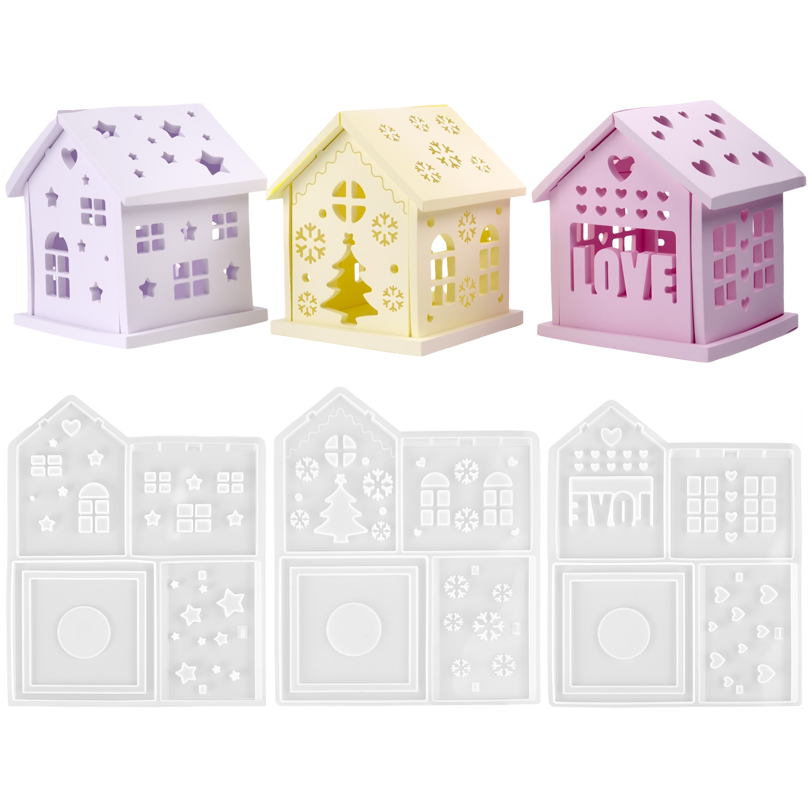 3D House Silicone Mold DIY Chr - đánh giá và giá Candle Making Tutorial