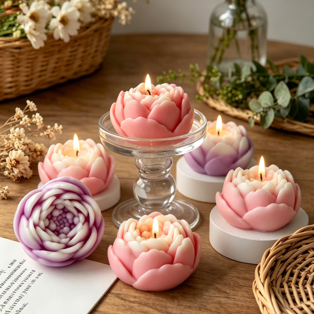 3D Flower Silicone Mold Peony  - đánh giá và giá Candle Making Tips