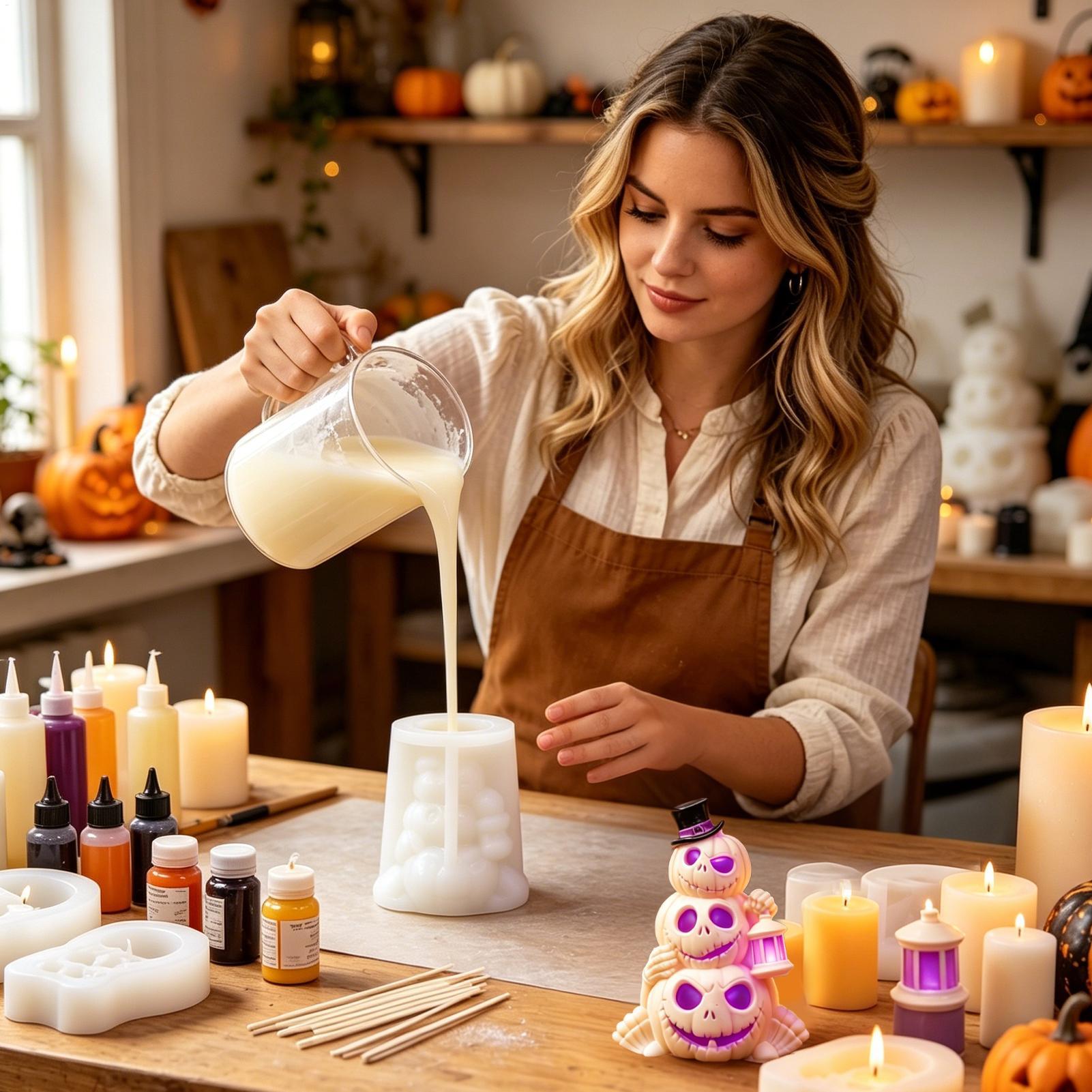 3D 3-Layer Halloween Pumpkin S - đánh giá và giá Candle Making Kit For Adults