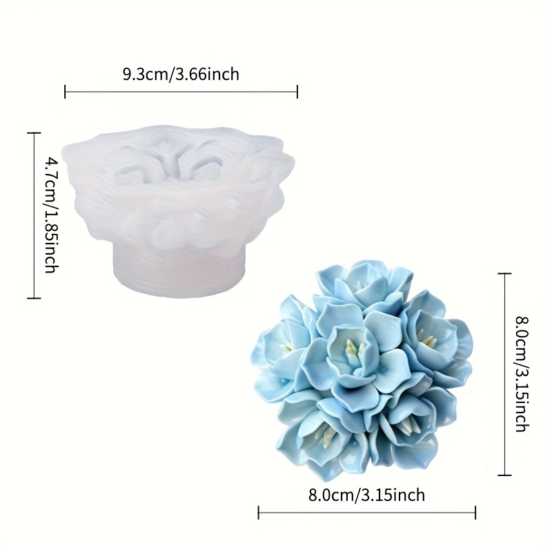 1 Hydrangea Candle Silicone Mo - đánh giá và giá Candle Making Tutorial