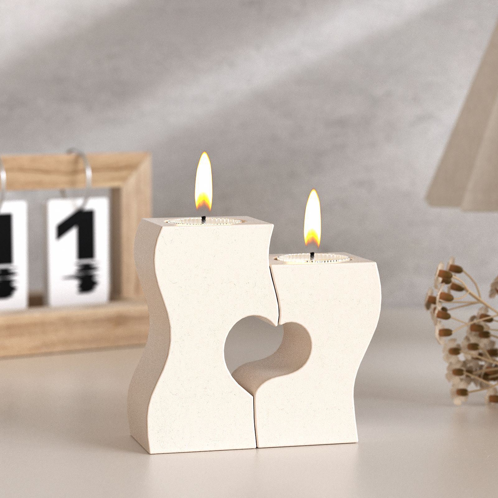 S Heart Candlestick Silicone M - đánh giá và giá Candle Making Tutorial