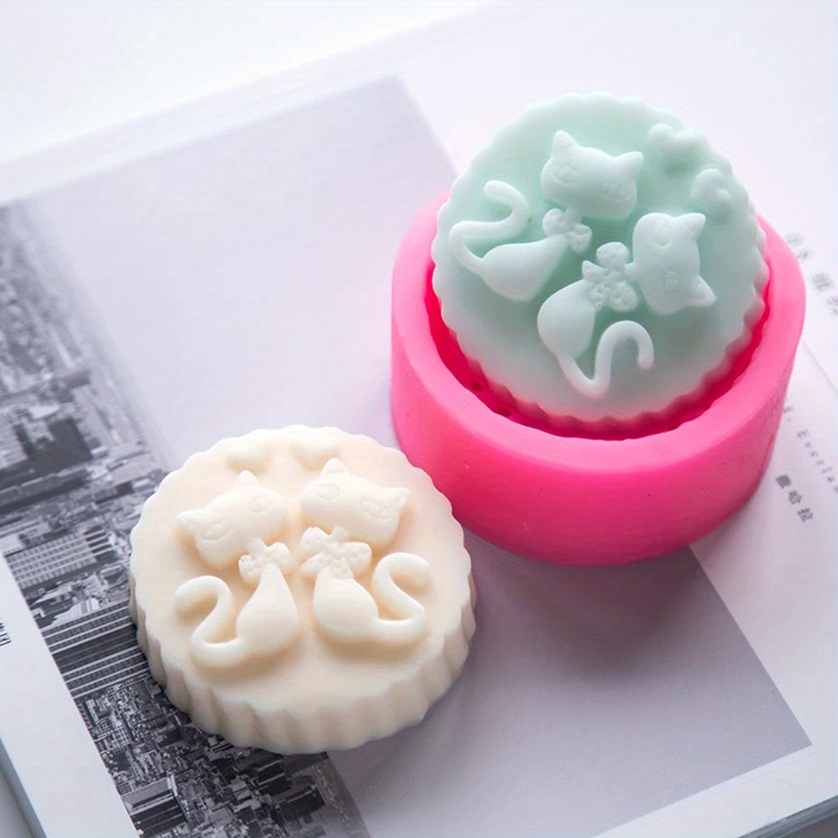 1-Piece Silicone Cat Soap Mold - đánh giá và giá Candle Making Ingredients
