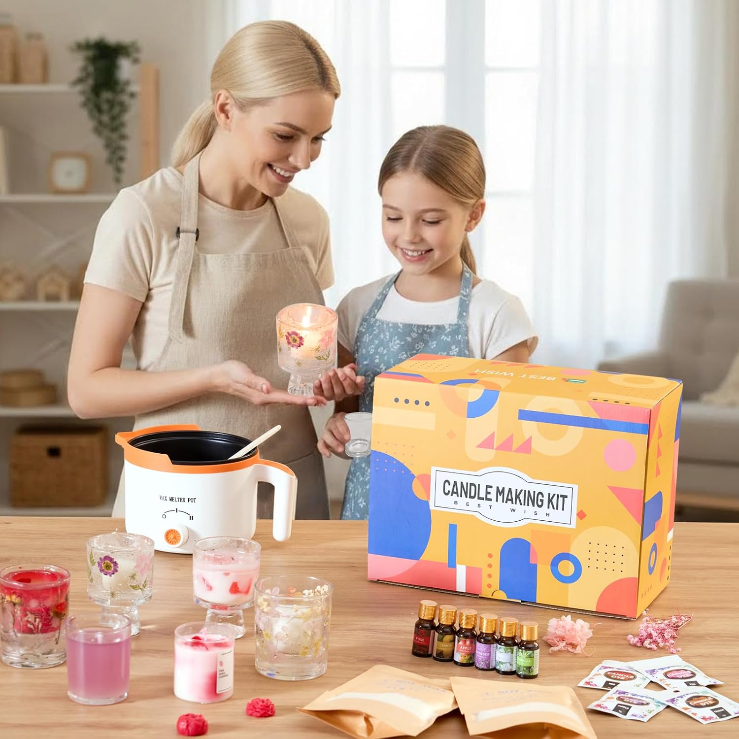 2-in-1 Soy & Jelly Wax DIY Can - đánh giá và giá Candle Making Kit For Adults