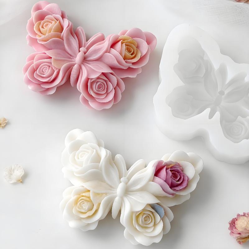 DIY Rose Butterfly Form Silico - đánh giá và giá Candle Making Tutorial