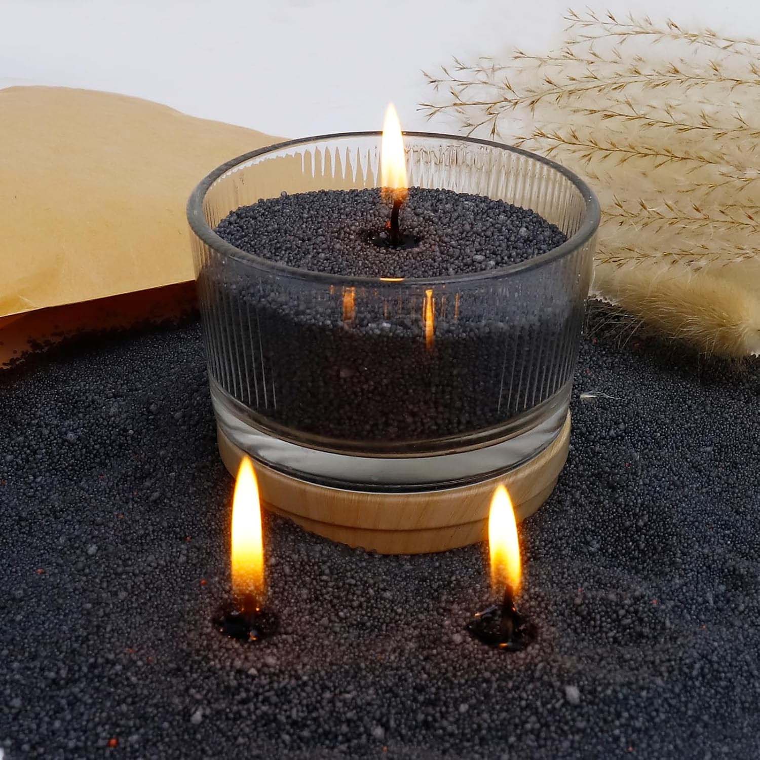 Black Candle Sand with Wick, 2 - đánh giá và giá Candle Making Ingredients